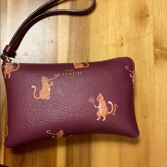 Coach Accessories - Coach cat celebration zippered pouch